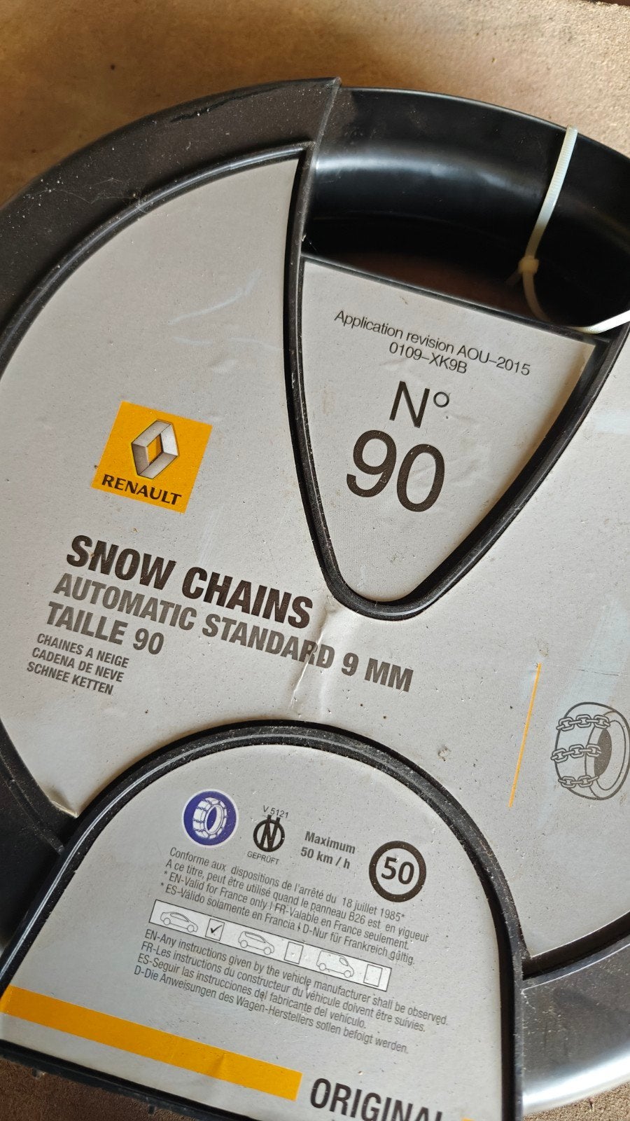 orginele Renault sneeuwkettingen, Ophalen, Zo goed als nieuw