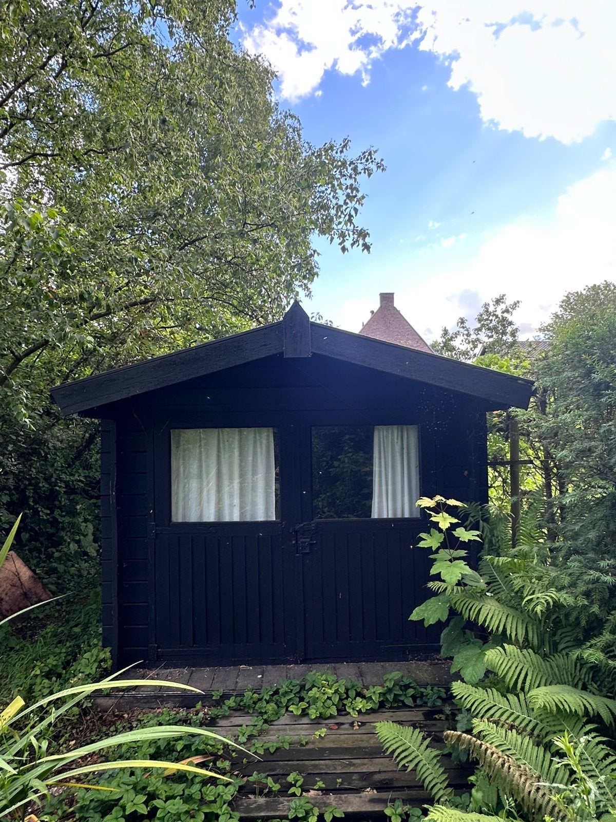 Gratis af te halen! houten tuinhuis / blokhut 250 x 250, Ophalen, Gebruikt, 250 tot 500 cm, Blokhut