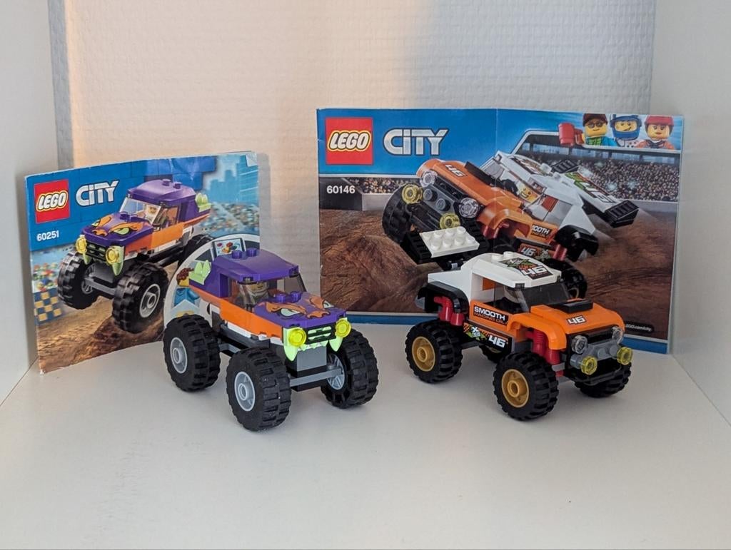 Lego monstertrucks 60146 en 60251, City, Lego, Ophalen of Verzenden, Zo goed als nieuw