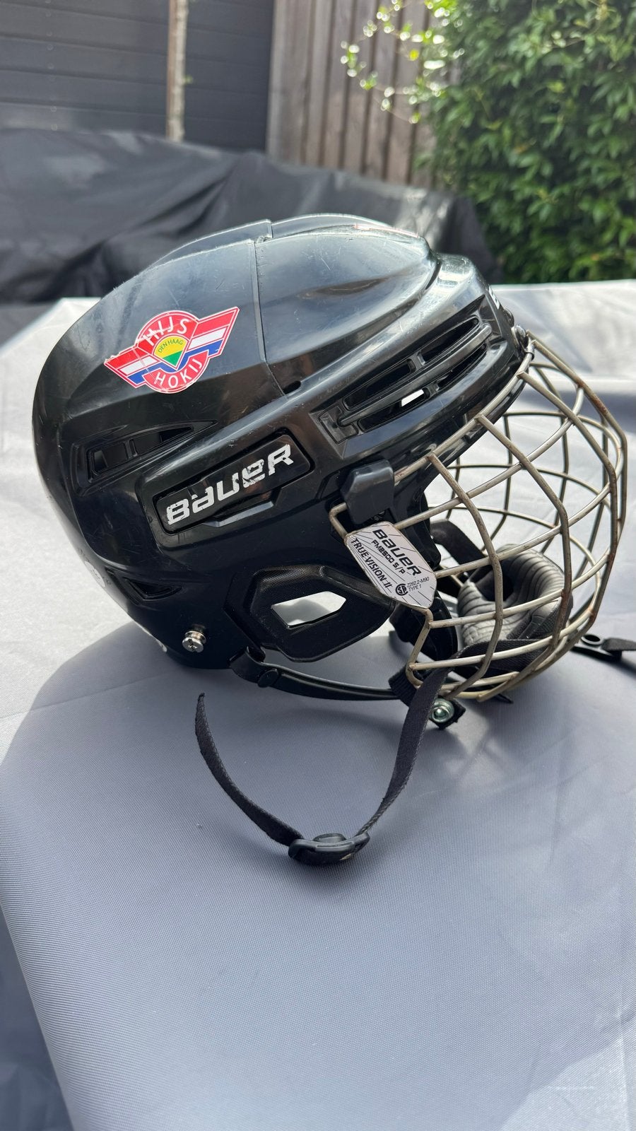 Bauer IMS 5.0 ijshockeyhelm met rekje - Maat S, Sport en Fitness, Ophalen of Verzenden, Gebruikt, Bescherming