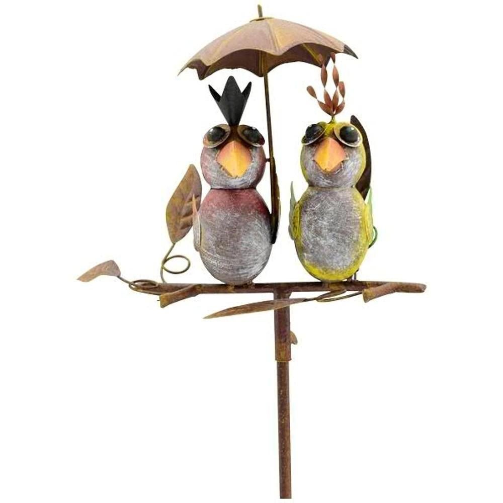 VOGELTJES ONDER PARAPLU - TUINSTEKER - 133 CM., Ophalen of Verzenden, Nieuw