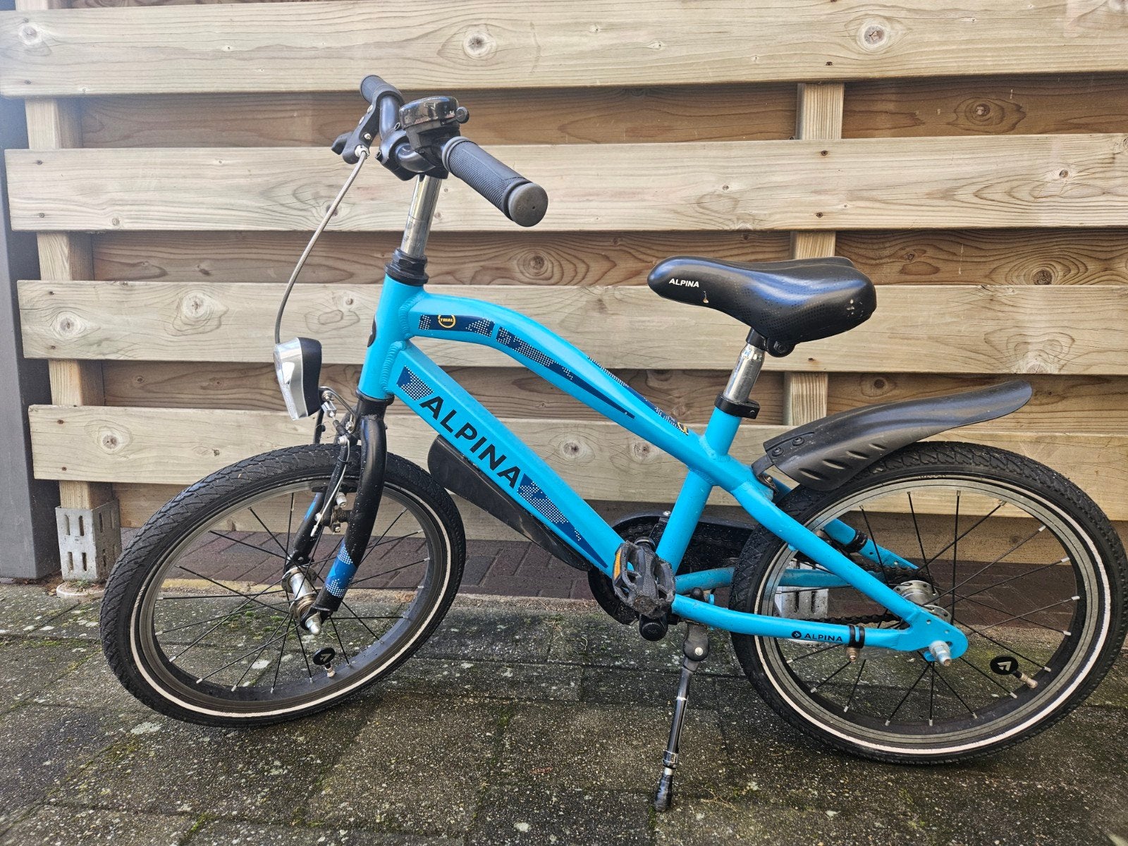 Nette Alpina kinderfiets - Blauw, Ophalen, Terugtraprem, Alpina, 16 tot 20 inch