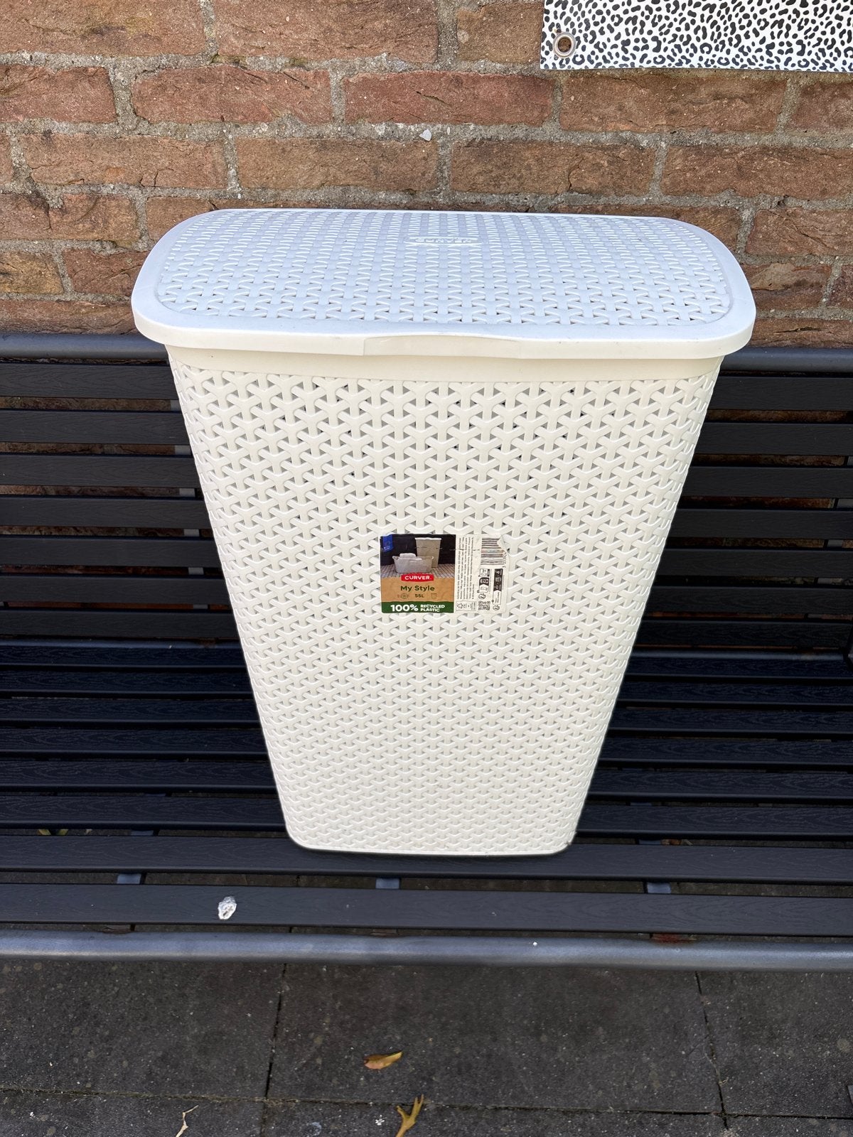 Curver My Style Wasbox 55L - Gerecycled Plastic, Ophalen, Kunststof, Zo goed als nieuw, Modern
