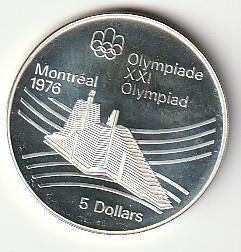 5  dollars  1976  Canada. km. 109    proof/unc, Ophalen of Verzenden, Noord-Amerika, Losse munt, Zilver