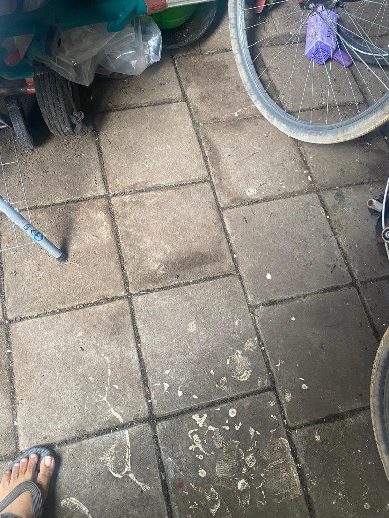 Terarastegels (30x30) - 6m2 - gratis, Ophalen, Gebruikt, 5 tot 10 m², Beton