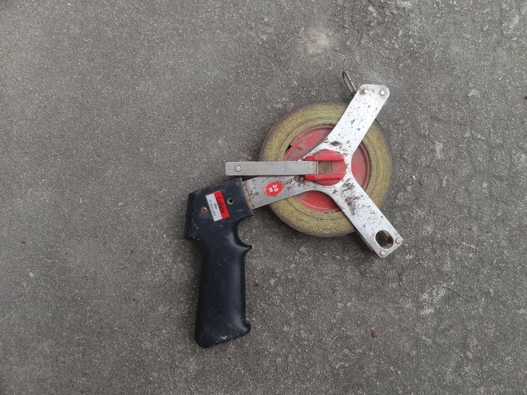 Lufkin stalen meetband, 30 meter lengte, professioneel, Verzenden, Gebruikt