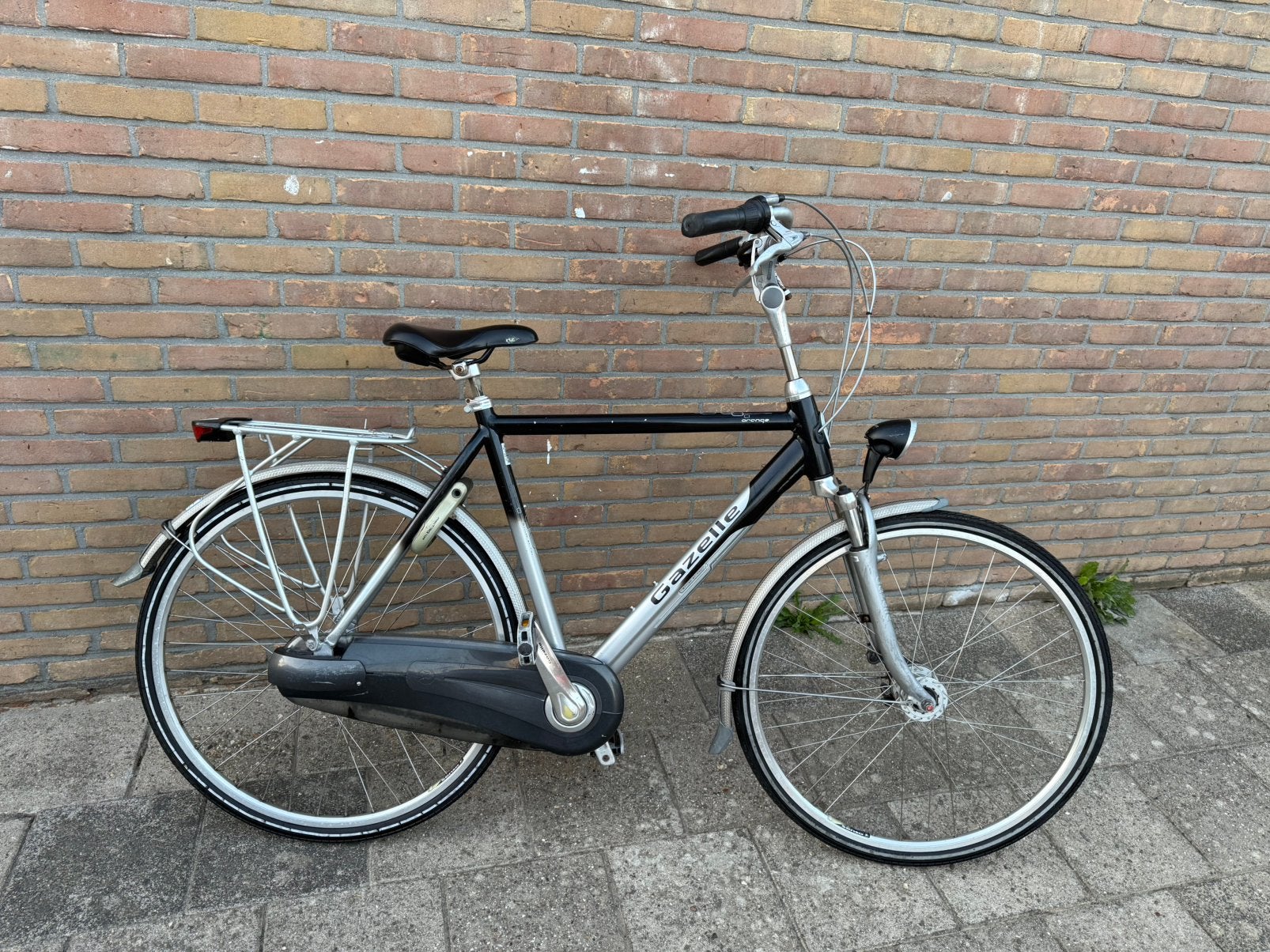Nette gazelle orange herenfiets 28”  57 cm 7 versnellingen, Ophalen, Gebruikt, Velgrem, Versnellingen