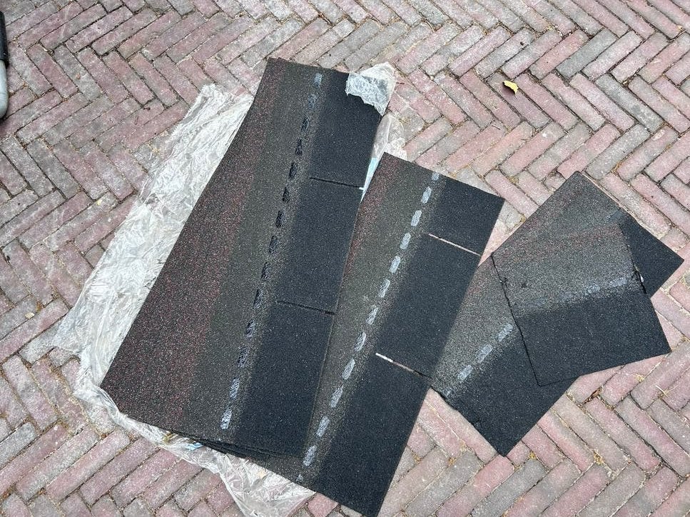 5,5x Zwarte Shingles 0,75 m² - Dakbedekking, Ophalen, Overige materialen, Zwart, Overige typen