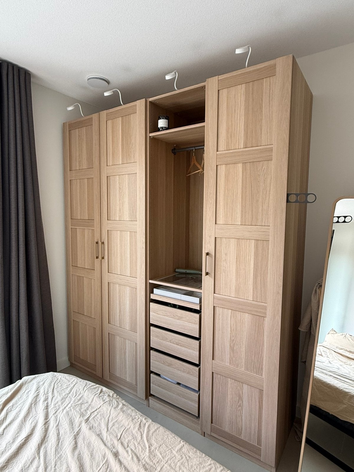 Pax kast ikea 2m breed compleet - Bergsbo deuren, Ophalen, Zo goed als nieuw, 50 tot 75 cm, 200 cm of meer