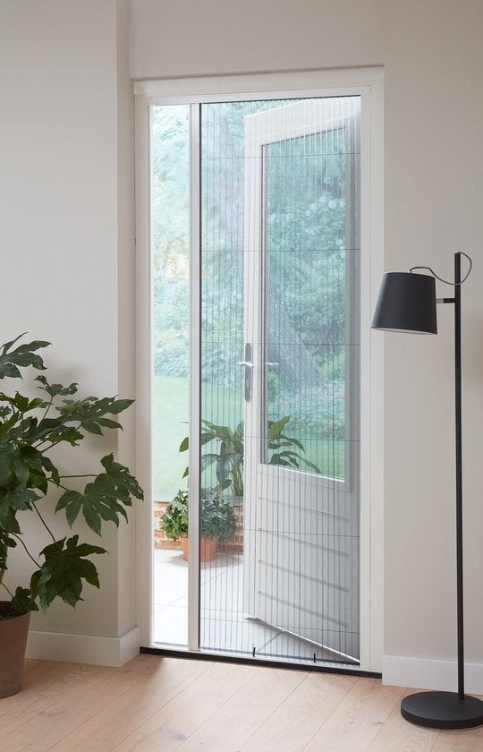 2xBruynzeel S700 Plissé hordeur – 90x197cm (Set of Per Stuk), Doe-het-zelf en Verbouw, Deuren en Horren, Ophalen, Kunststof, Gebruikt