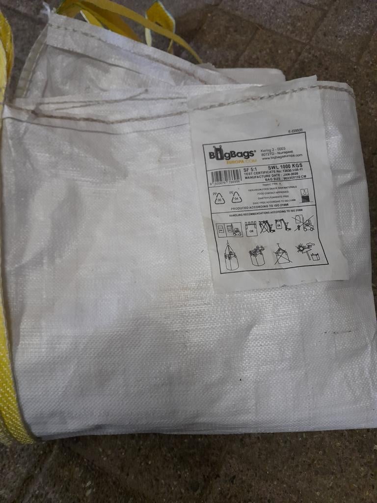 Big Bag 1000 KGS - Stevige opslagzak, Ophalen, Gebruikt, Overige typen, 75 tot 100 cm