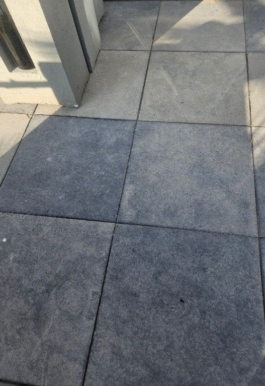 Blauwsteen oftewel arduin  terrastegels,100 st. 60x60x2, Ophalen, Natuursteen, Terrastegels