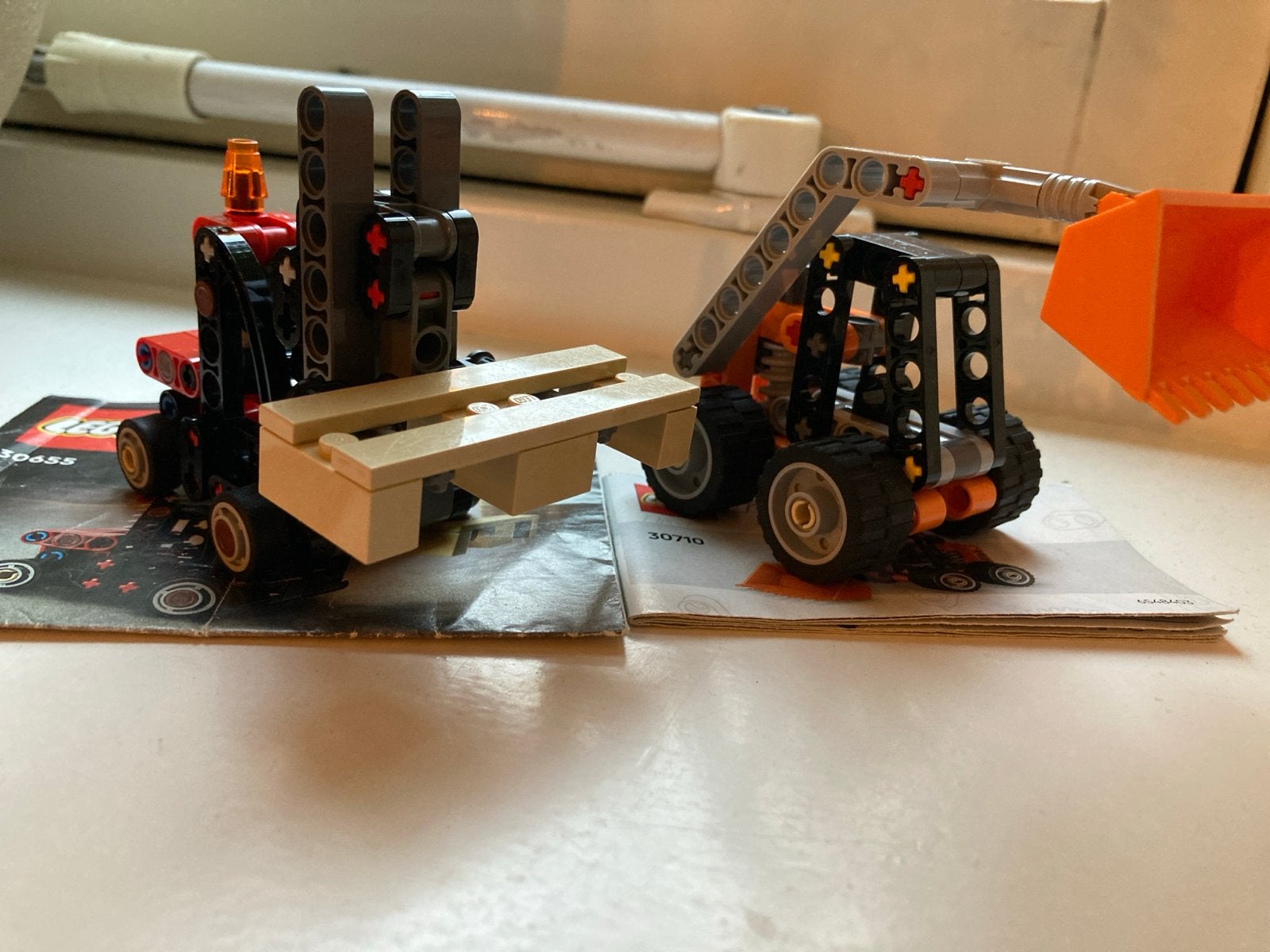 LEGO Technic Set: Vorkheftruck & Graafmachine (30655 & 30710, Ophalen of Verzenden, Gebruikt, Overige merken