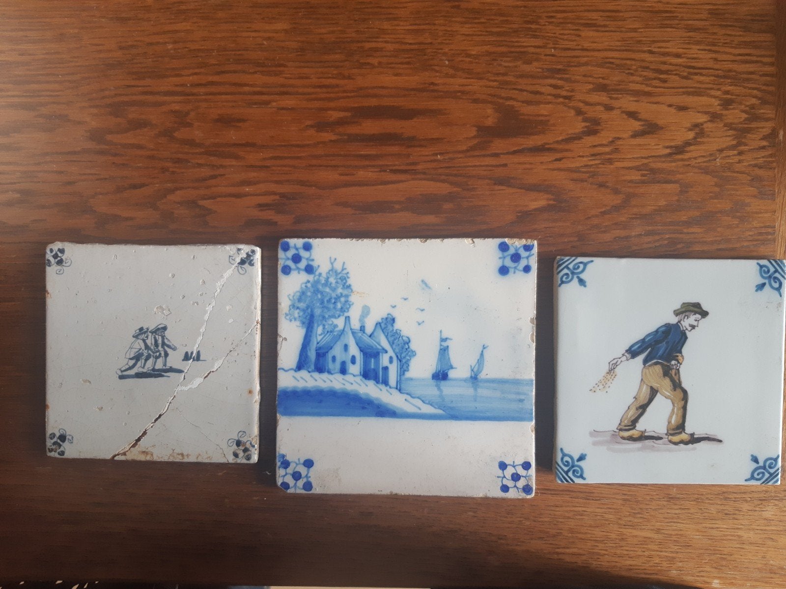 Antieke Hollandse Delfts Blauwe Tegels - Diverse Scènes, Ophalen