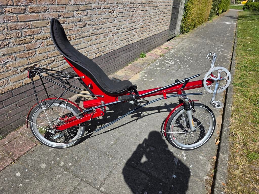 Sinner demon ligfiets met voor en achtervering., Fietsen en Brommers, Fietsen | Ligfietsen, Ophalen, Gebruikt, Overige merken
