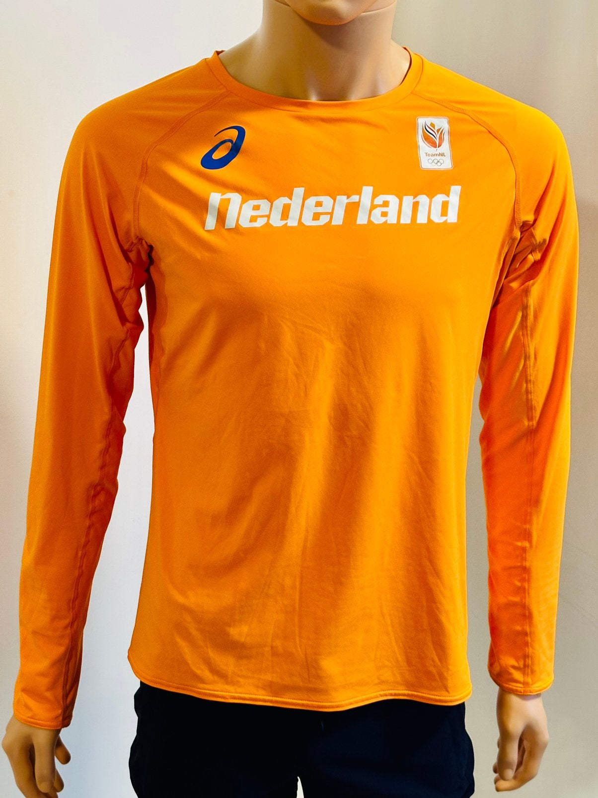 Sportkleding sportshirt shirt asics maat 36 teamNL, Ophalen of Verzenden, Zo goed als nieuw, Maat 36 (S)