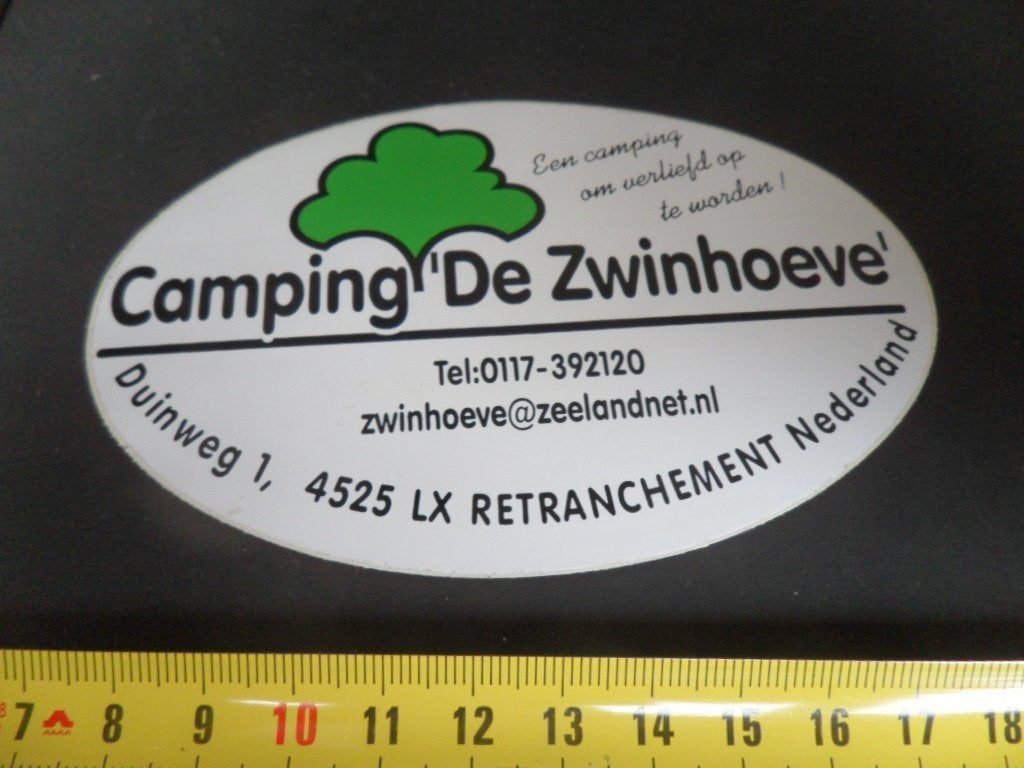 sticker Retranchement Camping DE ZWINHOEVE Duinweg 1, Ophalen, Zo goed als nieuw