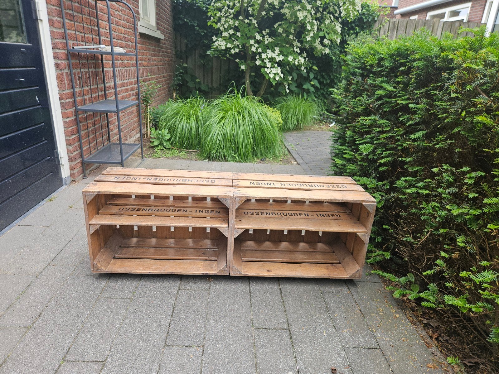 Vintage schoenenrek, Ophalen