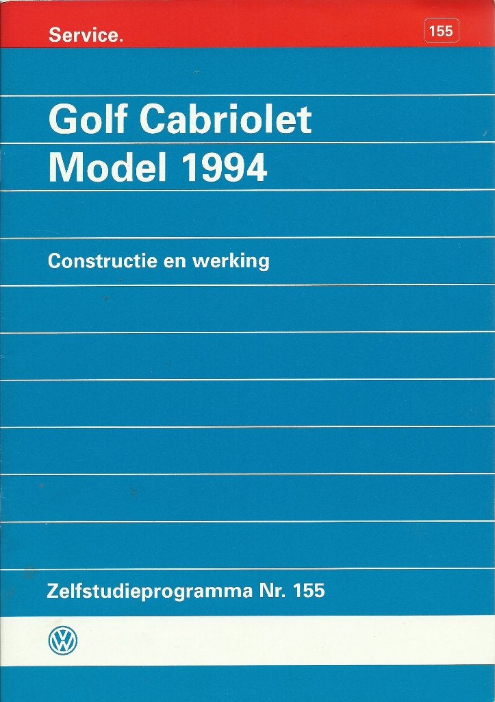 Volkswagen Golf 3 cabriolet constructie en werking 155, Ophalen of Verzenden, Zo goed als nieuw, Volkswagen