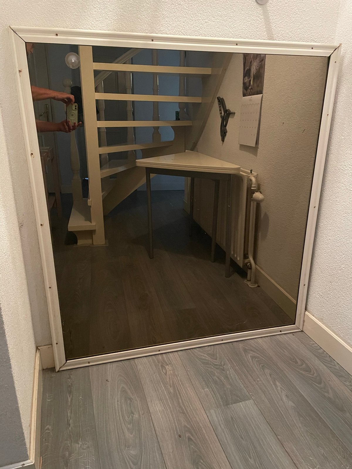 Grote bronzen spiegel, Huis en Inrichting, Woonaccessoires | Spiegels, Ophalen, Gebruikt, 100 tot 125 cm, 150 tot 200 cm