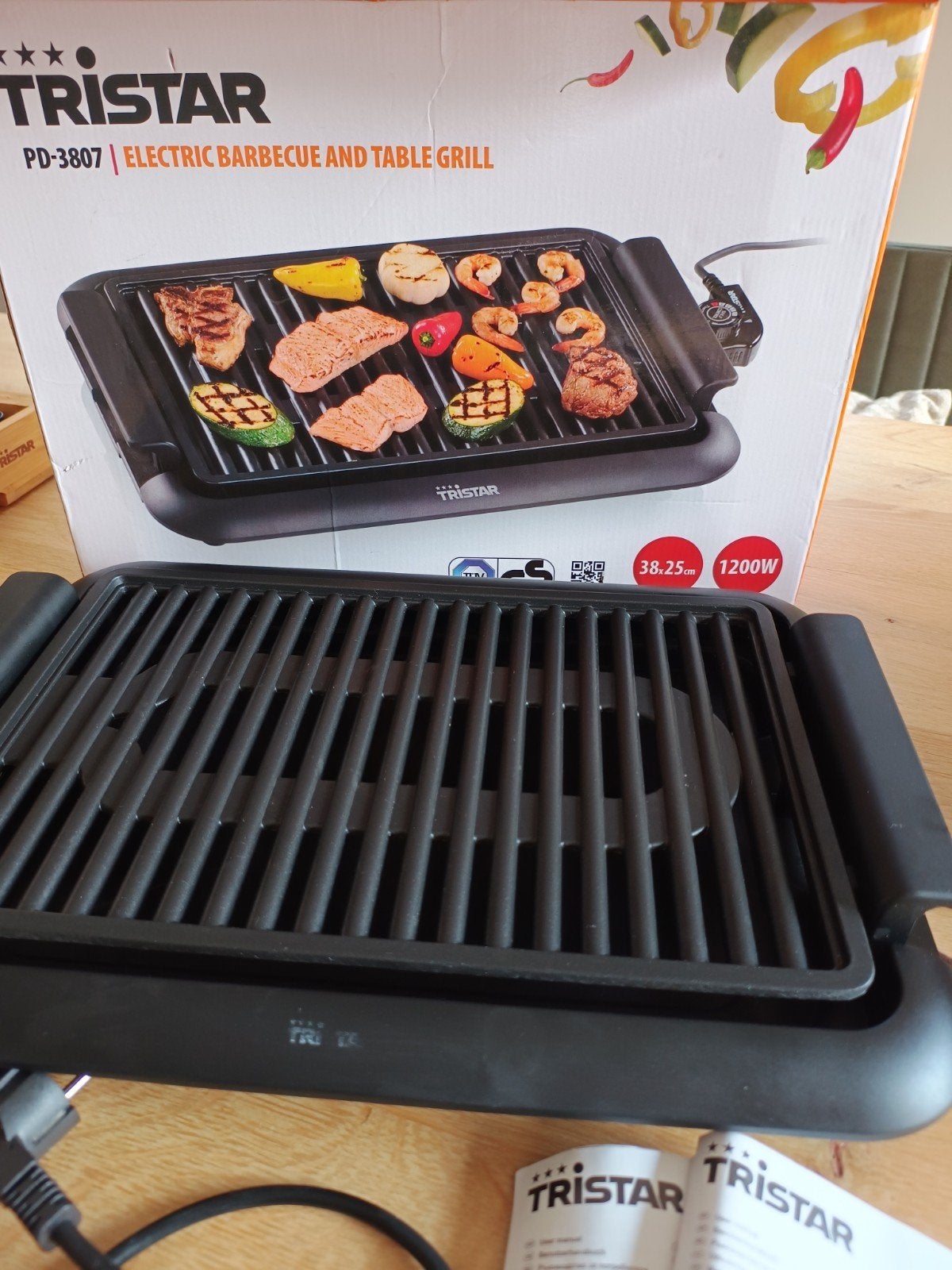 Tristar PD-3807 Elektrische Barbecue / Tafelgrill, Tuin en Terras, Ophalen of Verzenden, Zo goed als nieuw, Tristar