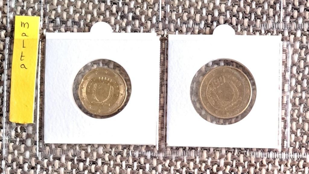 Malta: munten € 0,20 // € 0,50 - 2008, Ophalen of Verzenden, Malta, Overige waardes, Losse munt