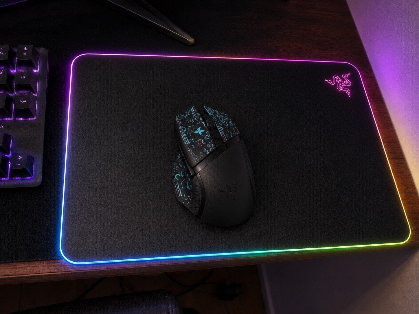 Razer Firefly Gaming Muismat met Chroma RGB Verlichting, Ophalen of Verzenden, Gaming muismat, Zo goed als nieuw