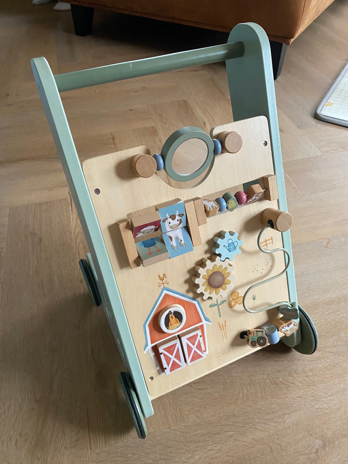 Little Dutch loopwagen met activiteitenbord - Little Farm, Ophalen, Zo goed als nieuw