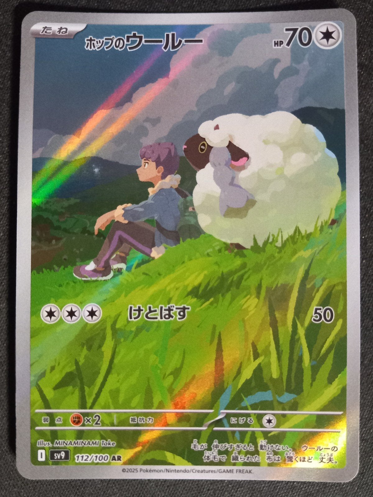 Hop's Wooloo 112/100 Battle Partner Art Rare Japan Excellent, Verzenden, Zo goed als nieuw, Losse kaart, Foil