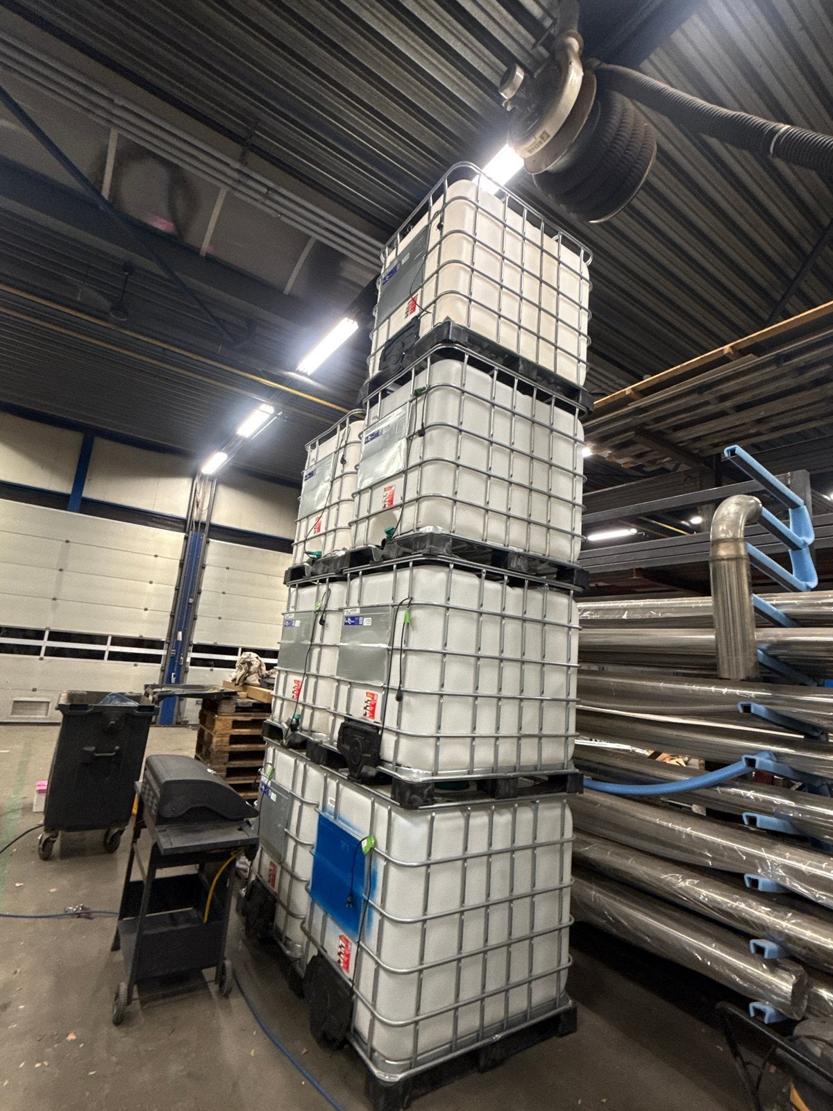 7X IBC met Aluminium verwarmingsmat voor IBC-container, Ophalen
