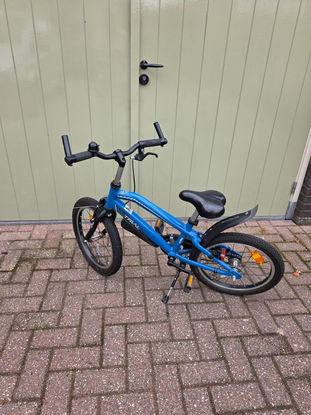 Alpina Trial kinderfiets - Blauw - 16 inch, Fietsen en Brommers, Fietsen | Kinderfietsjes, Ophalen, Terugtraprem, Alpina, 16 tot 20 inch