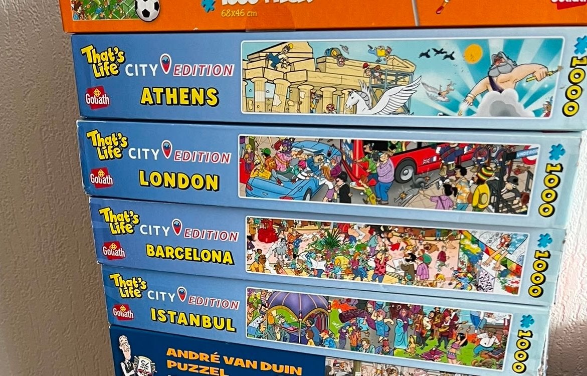4x Goliath That's Life City Edition Puzzels 1000 stukjes, Ophalen, 500 t/m 1500 stukjes, Zo goed als nieuw, Legpuzzel