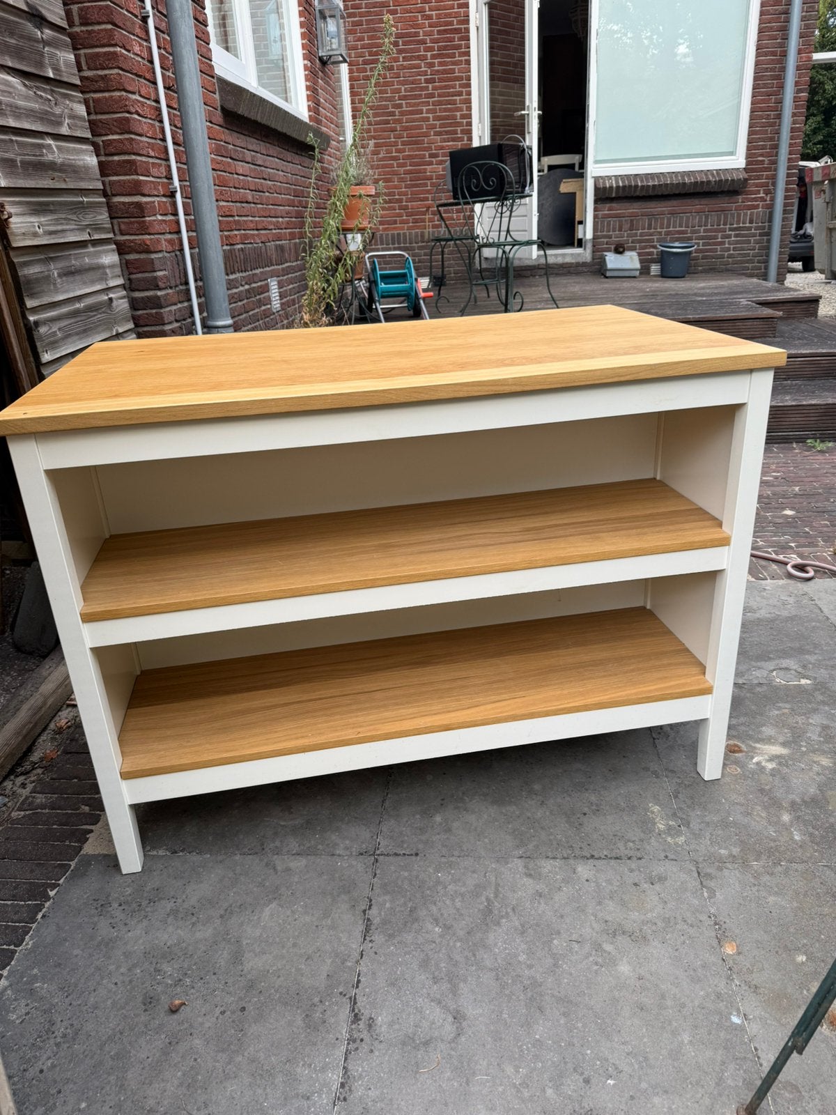 IKEA TORNVIKEN keukeneiland wit/eiken – zeer nette staat, Huis en Inrichting, Ophalen, Wit, 50 tot 100 cm, Zo goed als nieuw