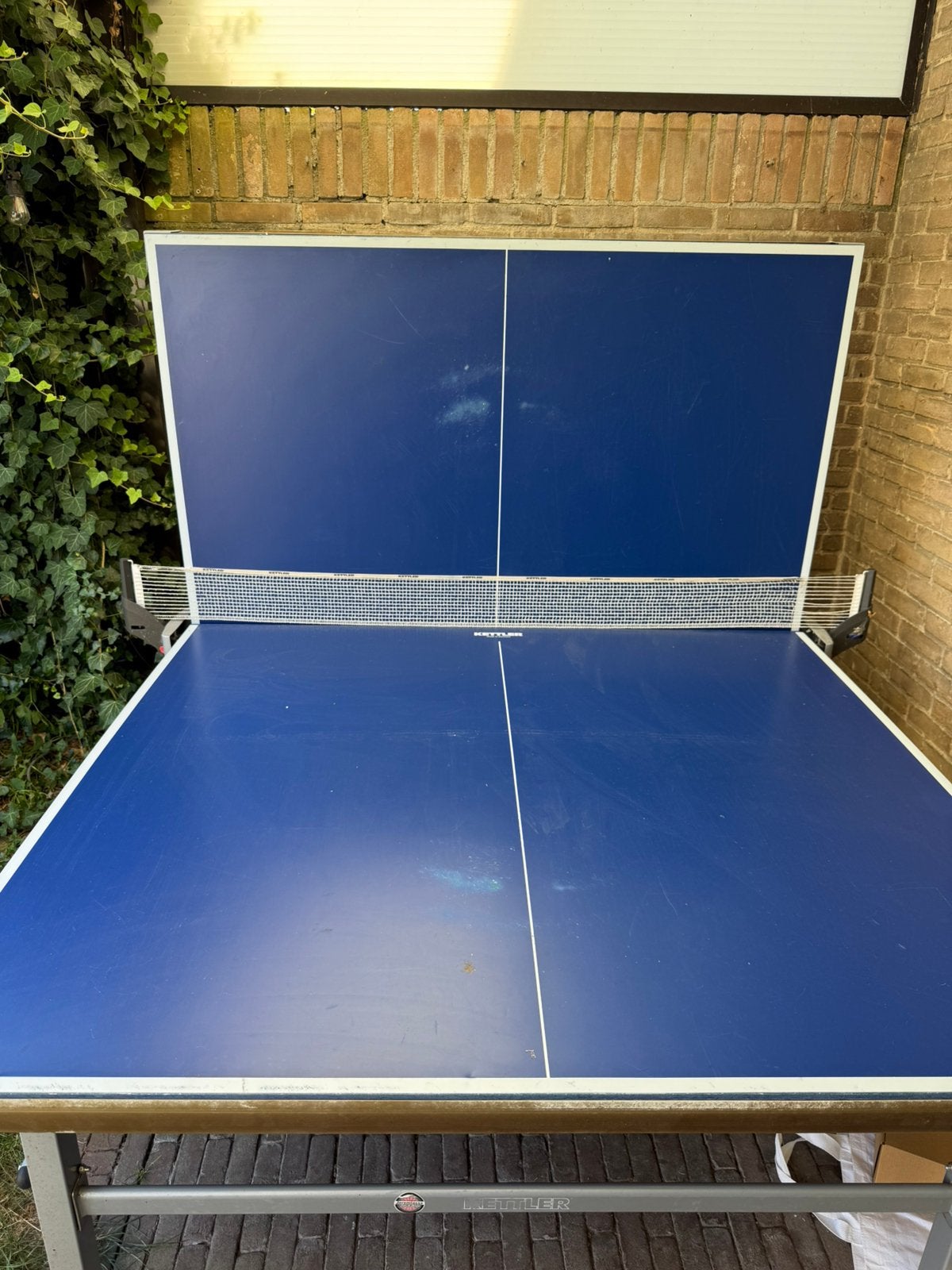 Kettler Tafeltennis tafel, Ophalen, Gebruikt, Tafel Outdoor, Verrijdbaar