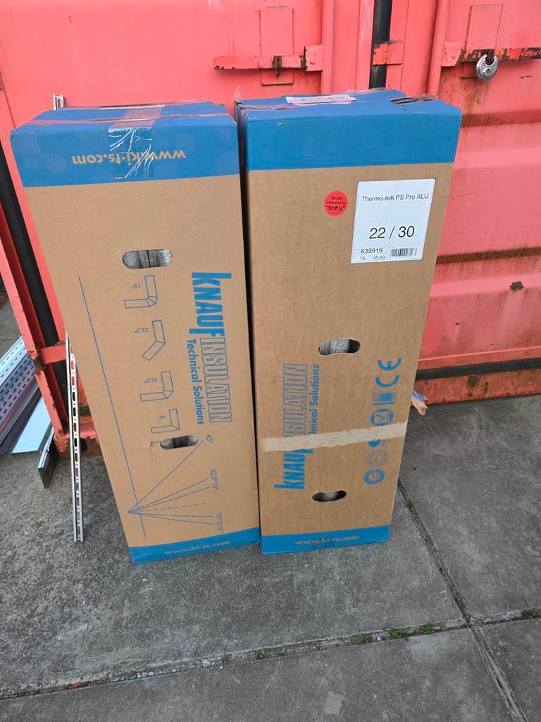 Te koop Knauf Pijpisolatie Thermo-tek PS Pro ALU - 22/30, Doe-het-zelf en Verbouw, Isolatie en Afdichting, Minder dan 4 cm, Overige materialen