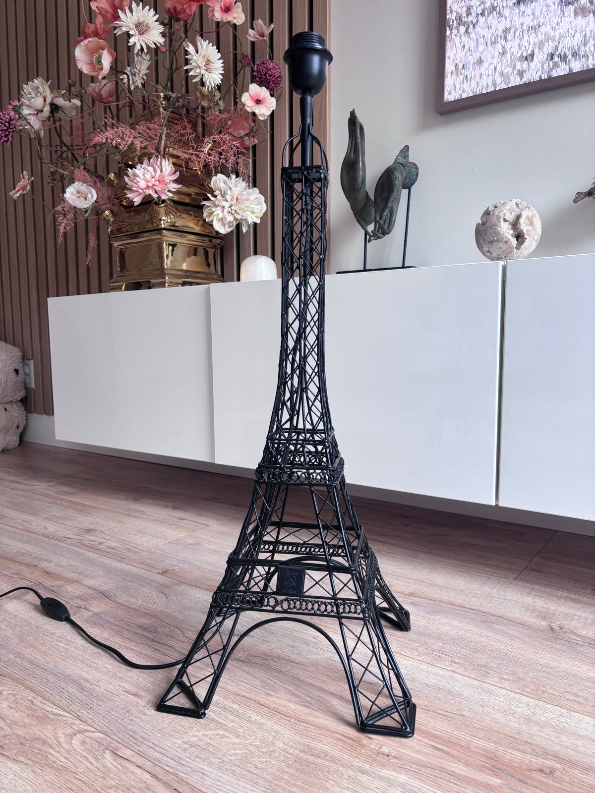 Riviera Maison Eiffeltoren Lamp - Zwart Metaal, E27 (groot), Zo goed als nieuw, Modern, Ophalen
