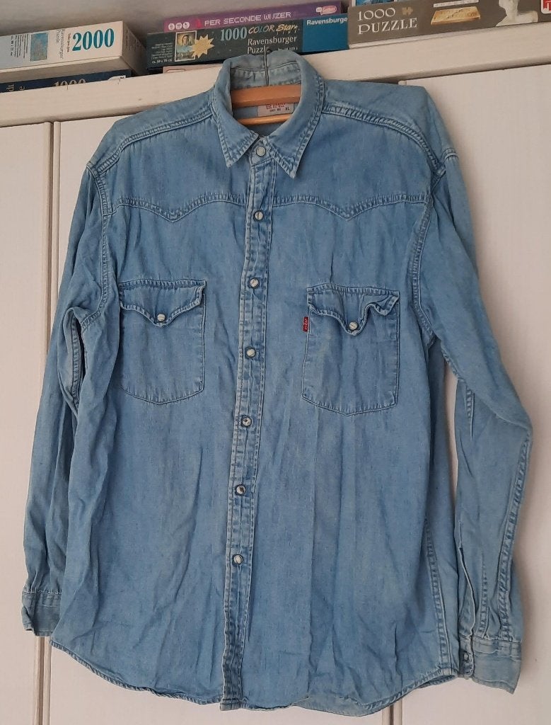 jeans overhemd - maat XL - Levi's, Blauw, Maat 42/44 (L), Ophalen of Verzenden, Gedragen