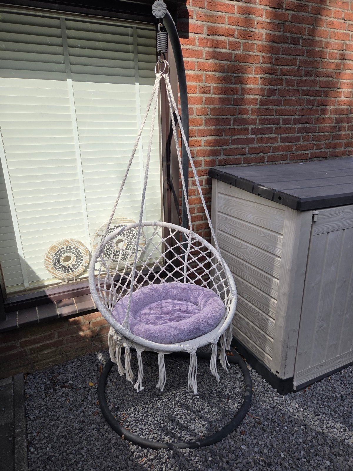 Hangstoel met standaard, Ophalen, Zo goed als nieuw, Overige materialen, Inklapbaar