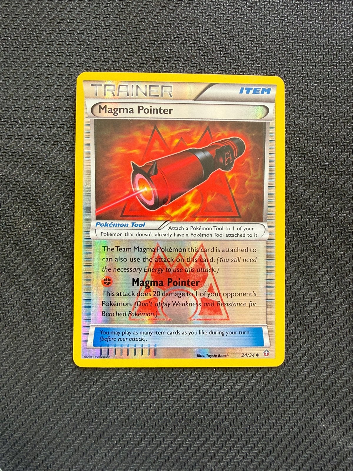 Magma Pointer 24/34 Reverse Holo Double Crisis Pokemon, Ophalen, Nieuw, Losse kaart
