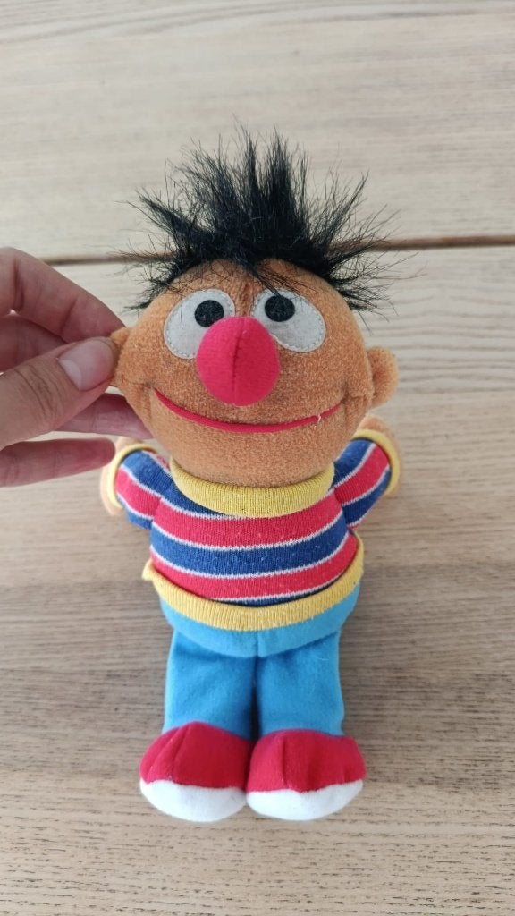 Sesamstraat Bert knuffel - Klein formaat, Gebruikt, Overige merken, Overige karakters, Overige typen