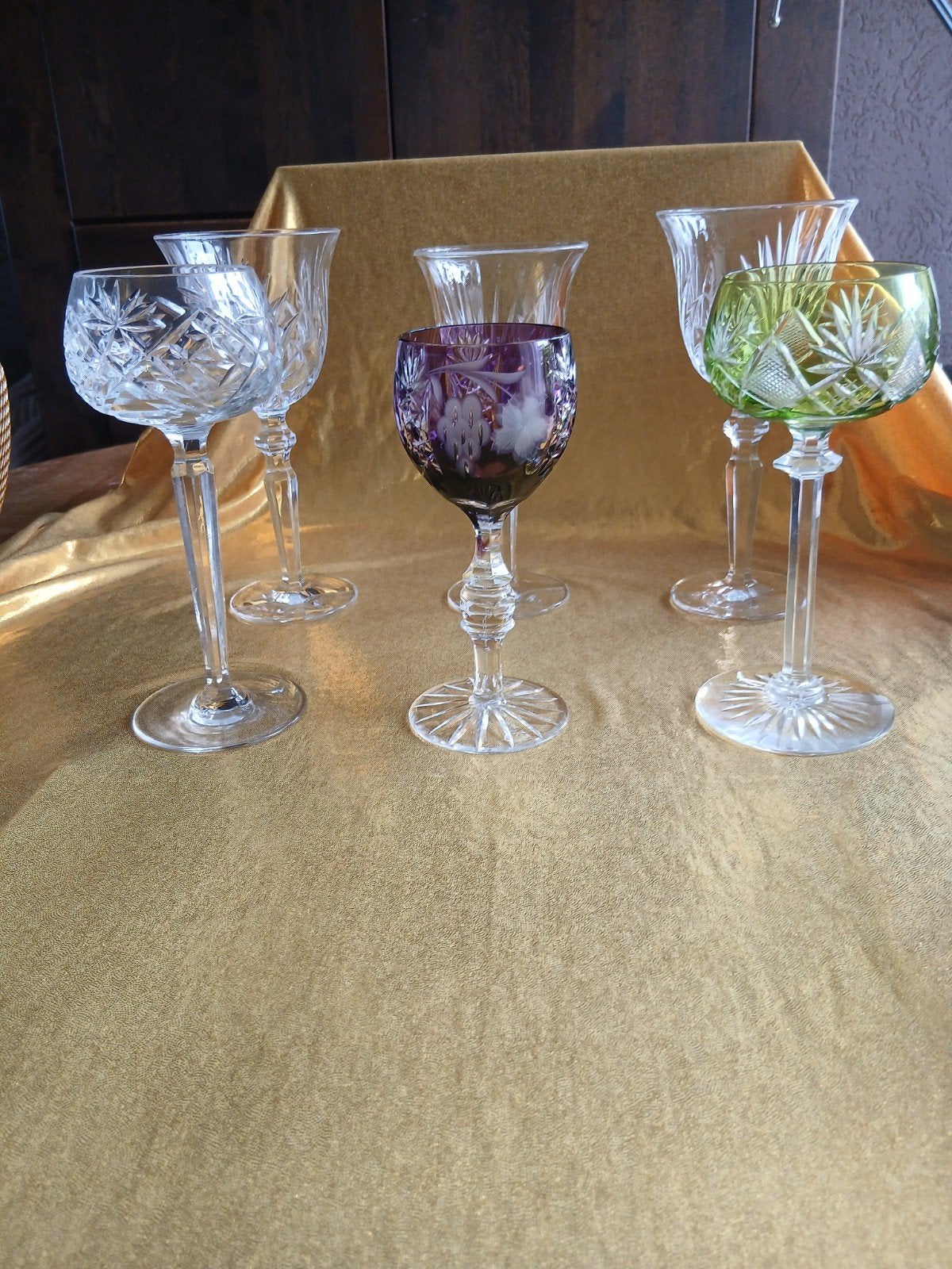Wijnglazen kristal, Antiek en Kunst, Antiek | Glas en Kristal, Ophalen of Verzenden