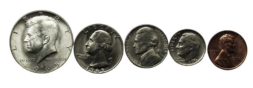 **  1965  -  USA  - Jaarsetje met Zilveren Half Dollar **, Ophalen of Verzenden, Noord-Amerika, Setje, Zilver
