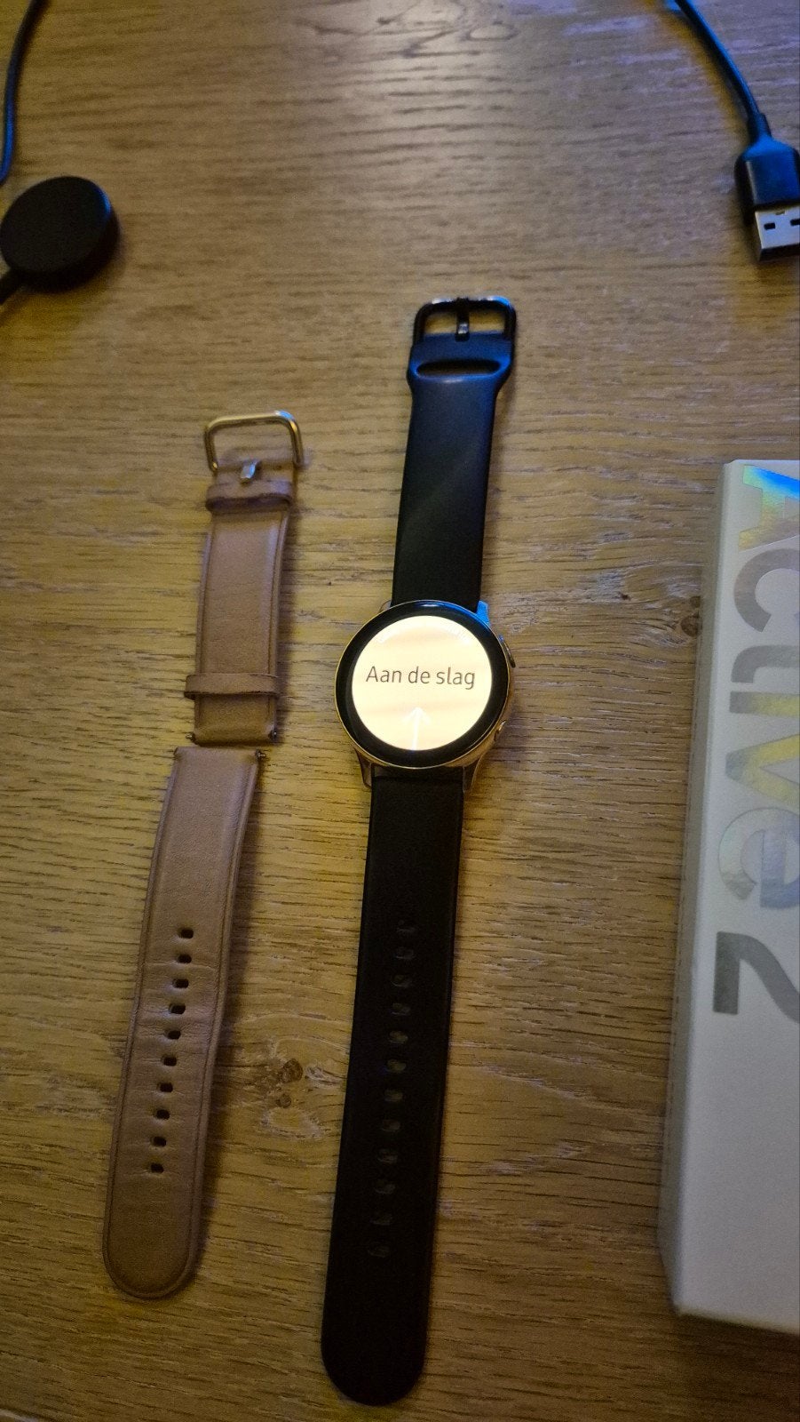 Samsung Galaxy Watch Active 2 - Zwart met extra bandje, Ophalen, Zwart, Zo goed als nieuw, GPS