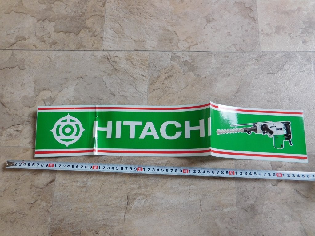 sticker XXXXL HITACHI boormachine, Verzamelen, Ophalen of Verzenden, Zo goed als nieuw