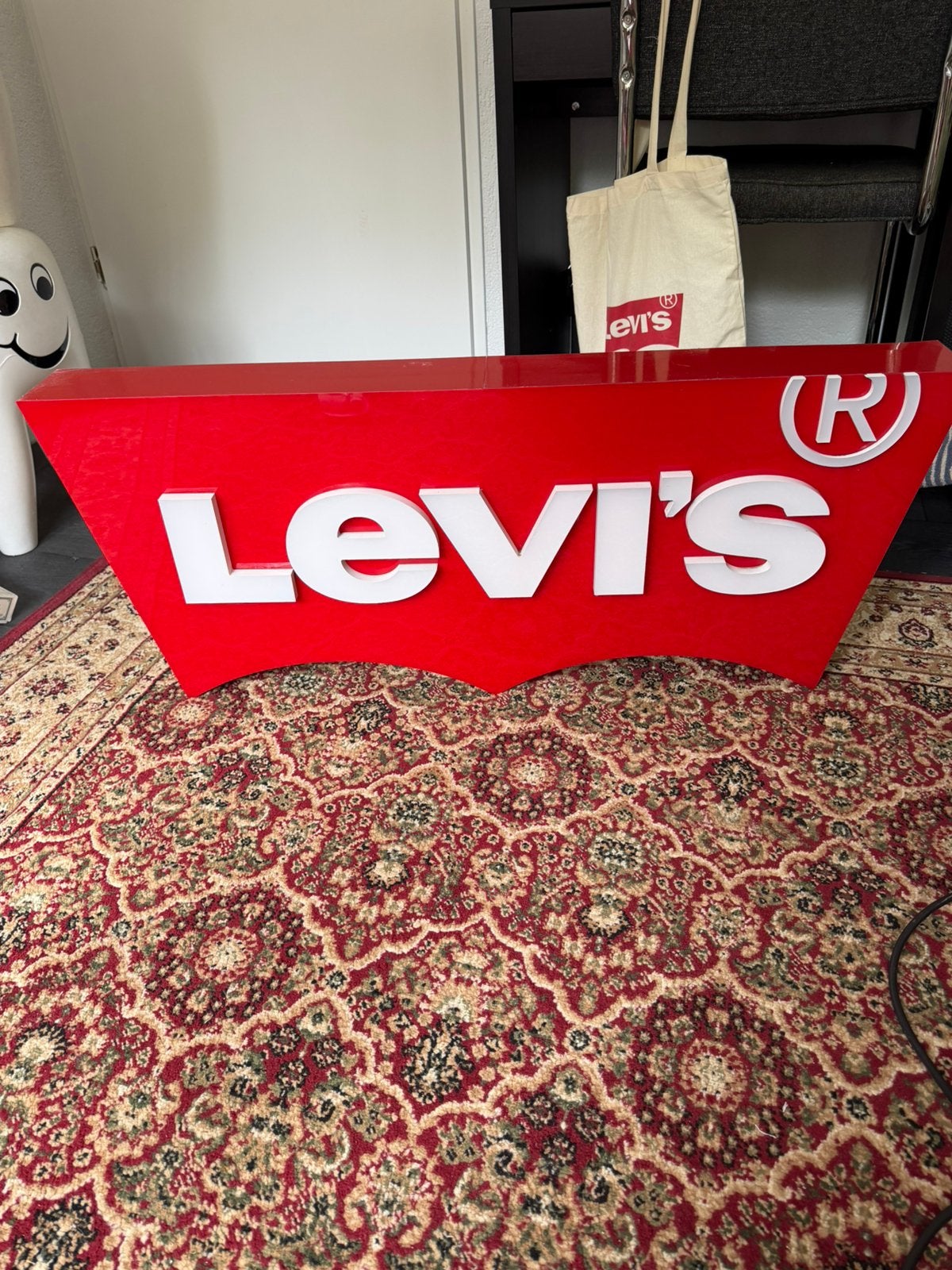 Levi’s Metalen signing, Ophalen, Gebruikt, Reclamebord