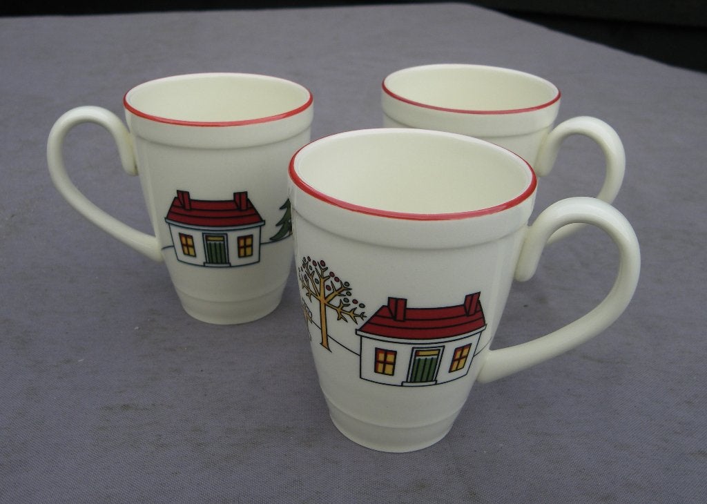 Wedgwood WINDSOR KERST  Grote mok in nieuwstaat, Zo goed als nieuw, Mok, Ophalen of Verzenden, Wedgwood