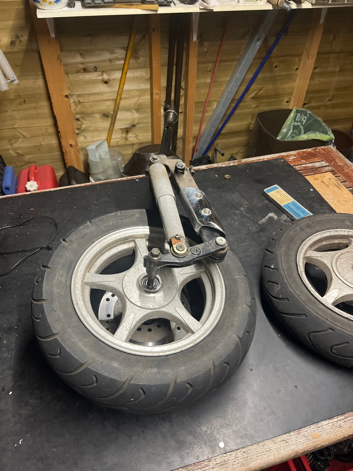 Voorvork met banden voor 4t GY6/Fosti scooter, Ophalen of Verzenden, Gebruikt, Overige typen, Overige merken