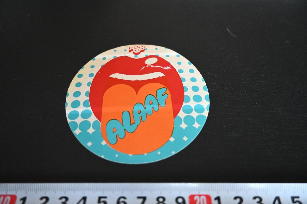 sticker ASB uitzindbureau  ALAAF  PMC6628, Ophalen, Zo goed als nieuw