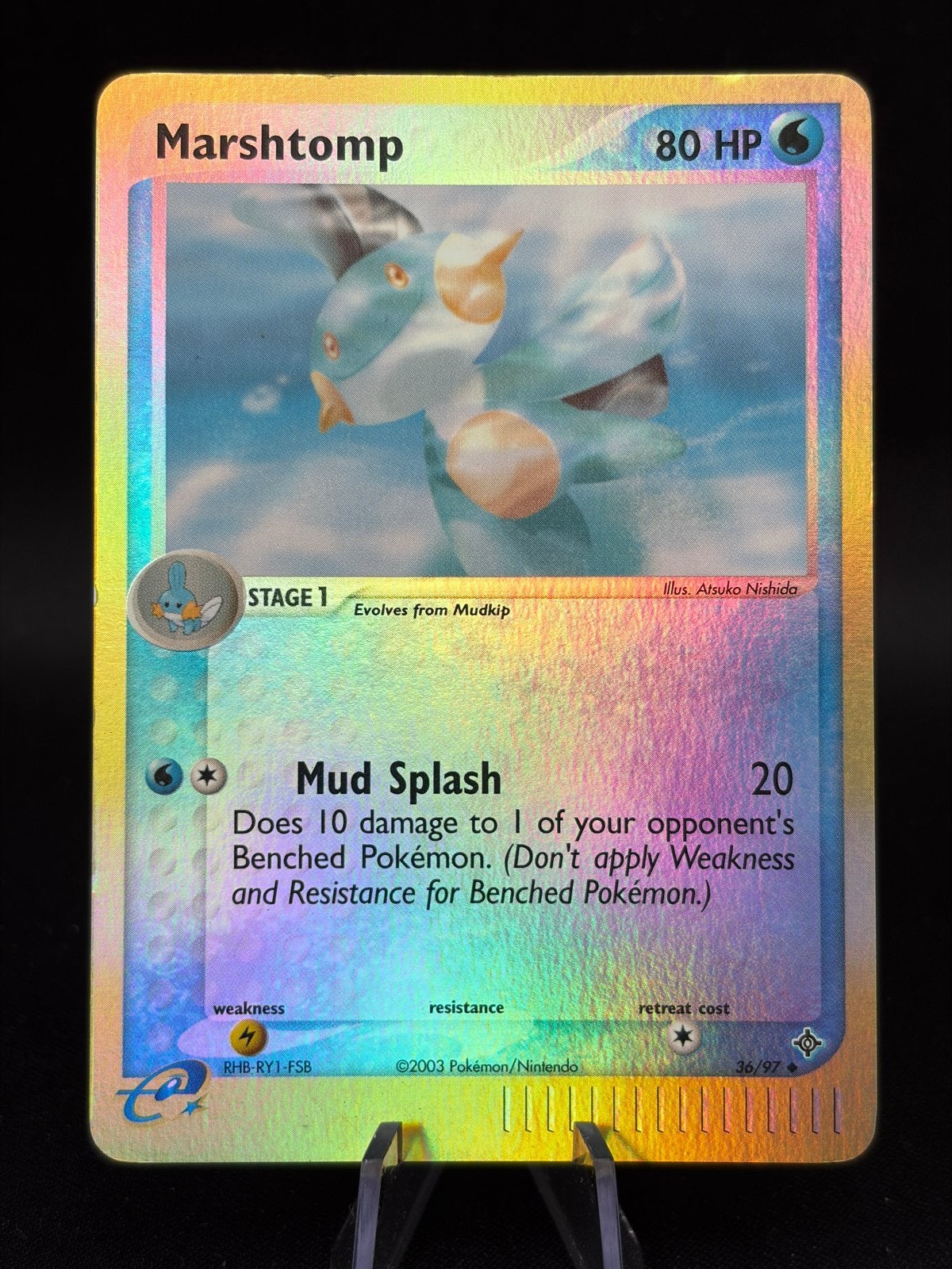 Marshtomp 80 HP Holo Foil 2003, Ophalen of Verzenden, Zo goed als nieuw, Losse kaart, Foil