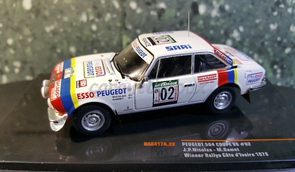 Peugeot 504 coupe V6 #02 1978 wit 1/43 Ixo V822, Verzenden, Nieuw, Auto, Overige merken